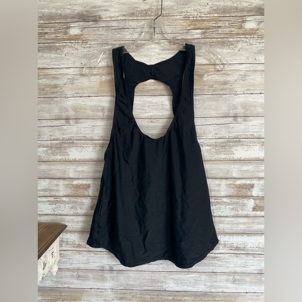 Medium Black Swim or Sport Cover Up Top